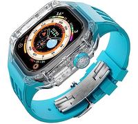JZWCHQ Guarda la custodia e Rubbler Kit di modifica della cintura di orologio , per ultra 8 49 mm , fluororubber watch banda trasparente kit