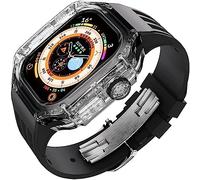 JZWCHQ Guarda la custodia e Rubbler Kit di modifica della cintura di orologio , per ultra 8 49 mm , fluororubber watch banda trasparente kit