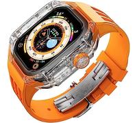 JZWCHQ Guarda la custodia e Rubbler Kit di modifica della cintura di orologio ， per ultra 8 49 mm ， fluororubber watch banda trasparente kit