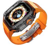 JZWCHQ Guarda la custodia e Rubbler Kit di modifica della cintura di orologio ， per ultra 8 49 mm ， fluororubber watch banda trasparente kit