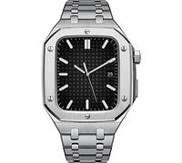 JZWCHQ Kit di modifica cinghia+custodia per banda 44mm 45 mm di braccialetto retrofit in metallo di alta end per iwatch 8 7 5 4 se banda
