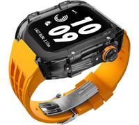 JZWCHQ Kit di modifica della custodia del ghiacciaio trasparente di lusso ， per banda ultra 8 7 6 5 4 SE 44mm 45mm 49 mm cinghia di orologio in gomma Sostituire