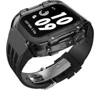JZWCHQ Kit di modifica della custodia del ghiacciaio trasparente di lusso , per banda ultra 8 7 6 5 4 SE 44mm 45mm 49 mm cinghia di orologio in gomma Sostituire