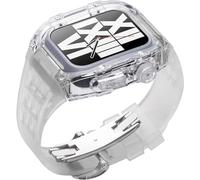 JZWCHQ Kit di modifica della custodia del ghiacciaio trasparente di lusso ， per banda ultra 8 7 6 5 4 SE 44mm 45mm 49 mm cinghia di orologio in gomma Sostituire