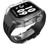 JZWCHQ Kit di modifica della custodia del ghiacciaio trasparente di lusso ， per banda ultra 8 7 6 5 4 SE 44mm 45mm 49 mm cinghia di orologio in gomma Sostituire