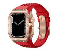 JZWCHQ Kit di modifica della fascia d'oro , per 8 7 6 5 4 SE 44 mm 45mm Serie Watch Sostituzione kit di orologi di lusso Sport Sport Blattini cinturino