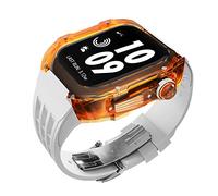 JZWCHQ Kit di modifica dell'orologio trasparente di lusso ， per banda 45 mm 44 mm Case di orologio+cinghia di orologio ， per iWatch 8/7/6/5/4/SE Serie Mod Accessori