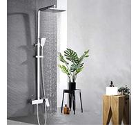JZWCHQ Kit doccia, pluviale a parete cromata pluviale rubinetto per la doccia in ancia irrigazione per bagno set di doccia per doccia pioggia tocco del bagno per bagno mixer