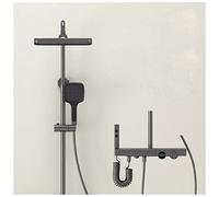 JZWCHQ Kit doccia, Sistema doccia termostatico, Display della temperatura, Soffione doccia con palmare, Set di rubinetti doccia, Soffione doccia a pioggia con spray portatile, Set di rubinetti per