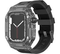 JZWCHQ Kit MOD BAND MOD BAND CASA DI ELAGGIORE TRASPARENTO PC HARD PC , per 40 mm 41 mm 44 mm 45 mm , accessori per cinturino di sostituzione fluoroelastomer , per iwatch 8 7 6 5 4 3 Serie SE