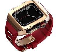 JZWCHQ Kit MOD BANDAD CASA BANDA CASO DI ACCIAIO AUSCIALE , per la serie 9 8 7 6 5 4 SE Sostituzione , Class di cinghie della custodia da uomo per iwatch Serie 45 mm 44 mm Accessori