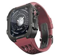JZWCHQ Kit MOD in lega in lega di titanio in gomma in gomma , per accessori SE/4/5/6 Serie Orologi , Elastico della custodia per orologi in acciaio inossidabile , per aggiornamento serie 44mm Iwatch