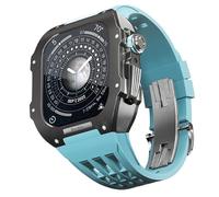 JZWCHQ Kit MOD in lega in lega di titanio in gomma in gomma ， per accessori SE/4/5/6 Serie Orologi ， Elastico della custodia per orologi in acciaio inossidabile ， per aggiornamento serie 44mm Iwatch