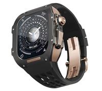 JZWCHQ Kit MOD in lega in lega di titanio in gomma in gomma , per accessori SE/4/5/6 Serie Orologi , Elastico della custodia per orologi in acciaio inossidabile , per aggiornamento serie 44mm Iwatch