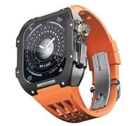 JZWCHQ Kit MOD in lega in lega di titanio in gomma in gomma , per accessori SE/4/5/6 Serie Orologi , Elastico della custodia per orologi in acciaio inossidabile , per aggiornamento serie 44mm Iwatch