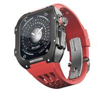 JZWCHQ Kit MOD in lega in lega di titanio in gomma in gomma , per accessori SE/4/5/6 Serie Orologi , Elastico della custodia per orologi in acciaio inossidabile , per aggiornamento serie 44mm Iwatch