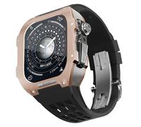 JZWCHQ Kit MOD in lega in lega di titanio in gomma in gomma , per accessori SE/4/5/6 Serie Orologi , Elastico della custodia per orologi in acciaio inossidabile , per aggiornamento serie 44mm Iwatch