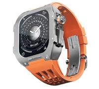 JZWCHQ Kit MOD in lega in lega di titanio in gomma in gomma , per accessori SE/4/5/6 Serie Orologi , Elastico della custodia per orologi in acciaio inossidabile , per aggiornamento serie 44mm Iwatch