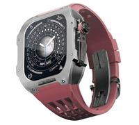 JZWCHQ Kit MOD in lega in lega di titanio in gomma in gomma , per accessori SE/4/5/6 Serie Orologi , Elastico della custodia per orologi in acciaio inossidabile , per aggiornamento serie 44mm Iwatch