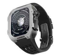 JZWCHQ Kit MOD in lega in lega di titanio in gomma in gomma , per accessori SE/4/5/6 Serie Orologi , Elastico della custodia per orologi in acciaio inossidabile , per aggiornamento serie 44mm Iwatch