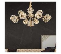 JZWCHQ Lampadari a LED in Oro di Lusso Moderno Illuminazione Sala da Pranzo Soggiorno luci a Sospensione Decorazioni per la casa Camera da Letto lampara lampade a Sospensione (rc dimmeble, 6 luci)