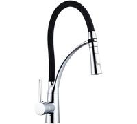 JZWCHQ Lavandino per la Commerciale da Fattoria a Barre, in Ottone Verso Il Basso con Un Mixer a Freddo a Doppia modalità Montato a Ponte, Rubinetto da Cucina rotatble