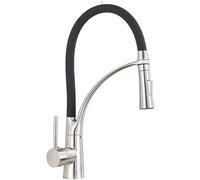 JZWCHQ Lavandino per la Commerciale da Fattoria a Barre, in Ottone Verso Il Basso con Un Mixer a Freddo a Doppia modalità Montato a Ponte, Rubinetto da Cucina rotatble