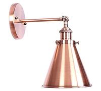 JZWCHQ Luci da Parete Industriale retrò Vintage in Metallo Spazzolato Sfonce murale E27 Fun a Monte da Parete da Parete per Interno per la Lampada da Cucina a soppalco Specchio da Letto per vanità