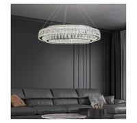 JZWCHQ Lumo Luxury Gold LED Crystal Crystal Light Home Lighting Living Sala da Pranzo Decorazione Villa Affari a Sospensione Apparecchiatura Interna (Luce Calda, d90cm)