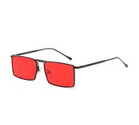 JZWCHQ Metallo Piccolo Telaio per Uomini e Donne Occhiali da Sole Tendenza Quadrata Occhiali da Sole Uv400 (Colore: B, Dimensione: 1)