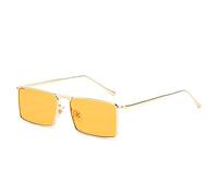 JZWCHQ Metallo Piccolo Telaio per Uomini e Donne Occhiali da Sole Tendenza Quadrata Occhiali da Sole Uv400 (Colore: B, Dimensione: 1)