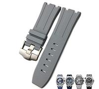 JZWCHQ Morbida Fascia d'oro in Gomma Fluoro Fluoro 28mm per Cinturino AP Audemars Piguet Royal Oak Offshore Imbattito Watch Watch Sports Watch (Colore: Bianco, Dimensione: 28x24mm)