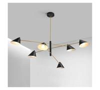 JZWCHQ Nordic Simple Light Luxury Restaurant Lampada Design Cone Design Creative Personality Art Home Soggiorno Luci a Ciondolo a LED (6heads)