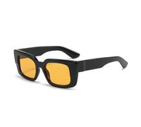 JZWCHQ Nuovo 2025 Moda Popolare Piccolo Rettangolo Occhiali Da Sole Donne Retrò Leopardo Sfumature UV400 Uomini Di Tendenza Quadrato Occhiali Da Sole, Nero giallo, Taglia unica