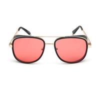 JZWCHQ Nuovo 2025 Moda Steampunk Occhiali Da Sole Uomini Occhiali Da Sole per Le Donne Punk Vintage Occhiali Da Sole Rossi UV400, Rosso, Taglia unica
