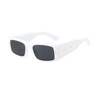 JZWCHQ Nuovo 2025 Piccolo Rettangolo Occhiali Da Sole Donne Uomini Viaggio Lusso Maschile Sfumature Femminili UV400 Retro, bianco, Taglia unica