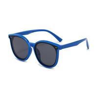 JZWCHQ Occhiali da sole polarizzati per bambini da 3 a 12 anni, montatura morbida, occhiali da sole con protezione UV400, occhiali ovali, blu navy, Taglia unica
