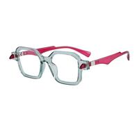 JZWCHQ Occhiali da Sole retrò Donne in Doppio Colore Sfumature per Uomini poligoni Punk Rivetti Occhiali da Sole uv400