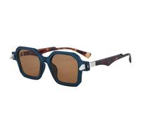 JZWCHQ Occhiali da Sole retrò Donne in Doppio Colore Sfumature per Uomini poligoni Punk Rivetti Occhiali da Sole uv400