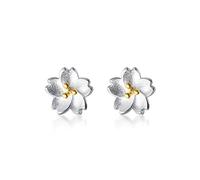 JZWCHQ Orecchini da Donna 925 Orecchini di Fiori Orecchini per Le Piante di Fiore di ciliegio Femminile