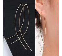 JZWCHQ Orecchini di Perle zirconi Geometrici per Orecchini da Donna Regalo di Compleanno di Gioielli da Sposa