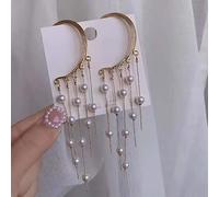 JZWCHQ Orecchini di Perle zirconi Geometrici per Orecchini da Donna Regalo di Compleanno di Gioielli da Sposa