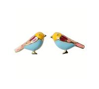 JZWCHQ Orecchini per Borchie graziose per Uccelli per Donne 925 Sterling in Argento in Oro 14k Placcato minuscolo Piccolo Animale Animale smaltato Uccelli Rosa Giallo Rosa Uccelli Tragus Post Nichel