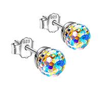 JZWCHQ Orecchini per Donne, Set di Orecchini Carini Orecchini Regalo di Compleanno di Natale Regali per la Festa della Donna Cristalli di Anniversario di San Valentino per Orecchini da 6 mm Crystal
