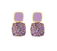 JZWCHQ Orecchini Temperamento retrò orecchini viola orecchini squisiti stalloni di moda