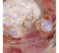 JZWCHQ Orecchini zirconi viola a forma di cuore per il regalo di compleanno di gioielli da sposa da donna