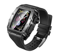 JZWCHQ Per 9 8 7 6 5 4 SE 3 2 Serie 44mm 45mm Upgrade orologio Sostituisci il cinturino sportivo cinturino , Film Metal Watch Case Set di cinturini integrati in silicone