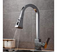 JZWCHQ Per banco agricola di Bar, rubinetti di tiro in Ottone Bianco/Cromato, Rubinetto della Cucina, Pulsante di Lavaggio per Lavare Il Tocco del Mixer (Colore Cromo, Dimensioni: con Tubo