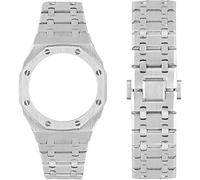 JZWCHQ Per GA-2100 GA-2110 Orologi in metallo Canda della banda Cannoniera di terza generazione Cingcio di orologi Accessori di sostituzione regolabile in acciaio inossidabile Compatibile