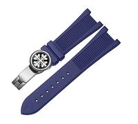 JZWCHQ Per PP Patek Philippe Silicone Watch Belt 5711 5712G Nautilus Watch Strap Interfaccia speciale 25mm*13mm Canda